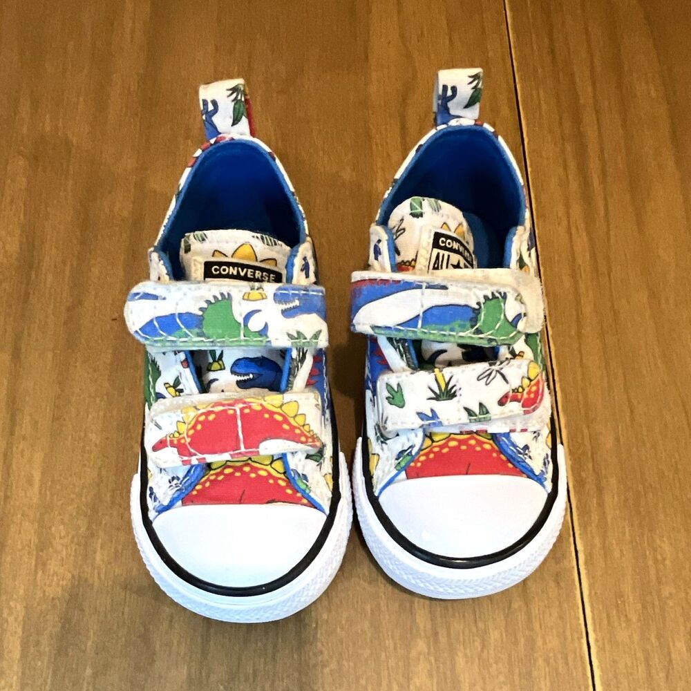 Converse All Star Dinoverse Dinosaur Hook & Loop Canvas Low Top Sneakers 6
